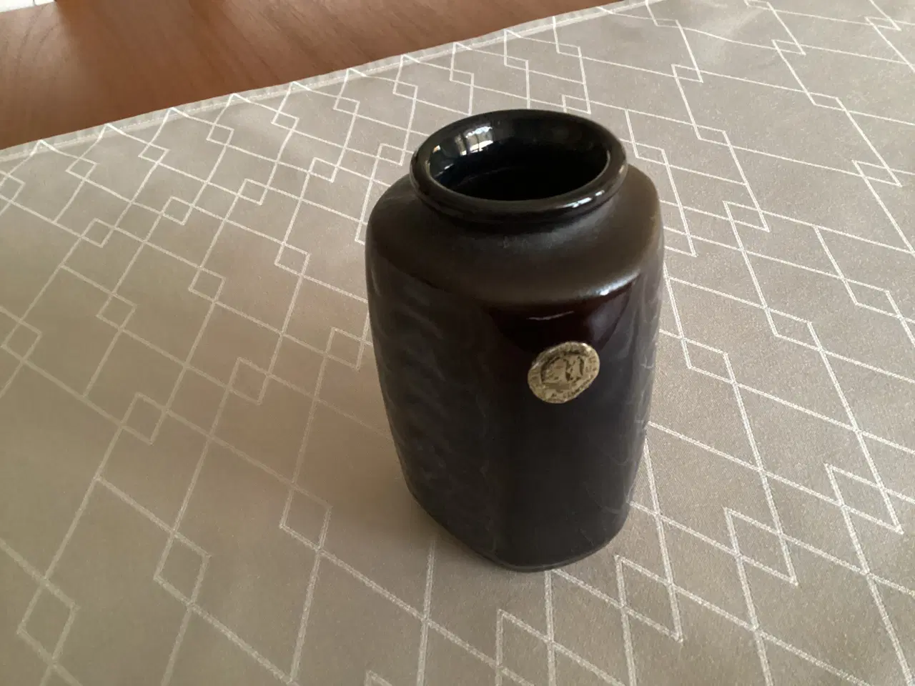 Billede 1 - Søholm vase, blå/brun stentø