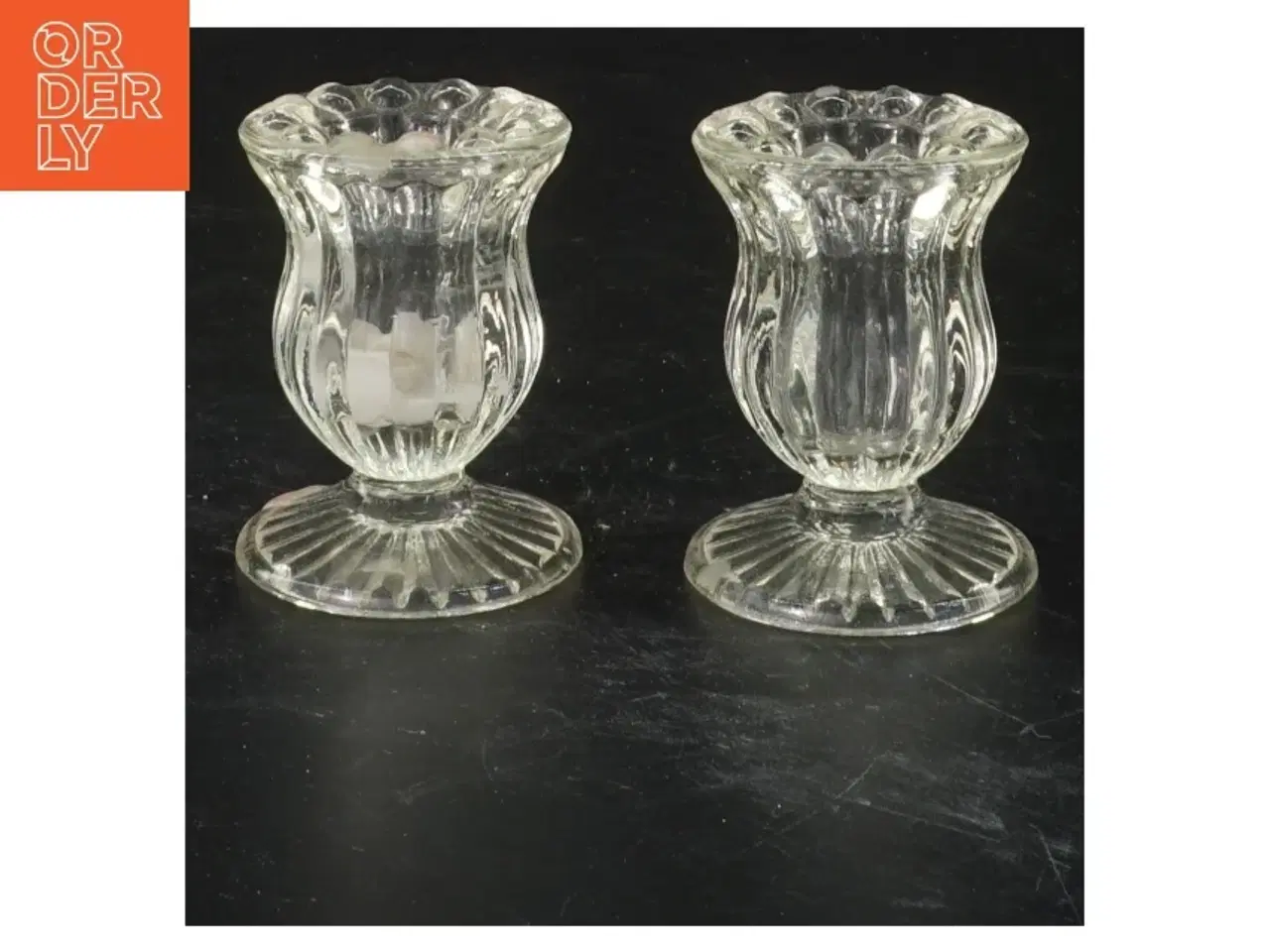 Billede 1 - Glas lysestager (str. 6 cm x 4 ø cm)