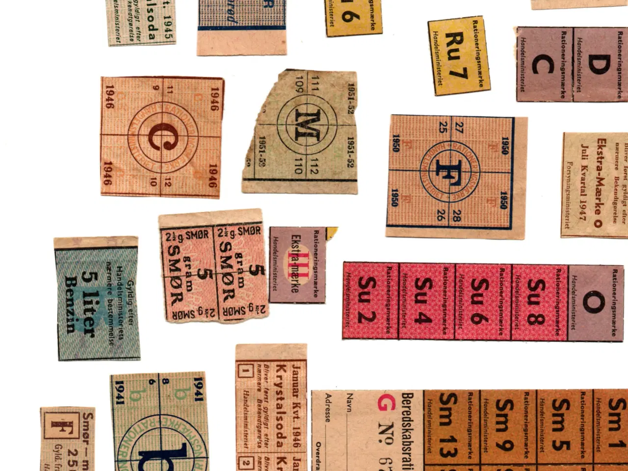 Billede 1 - Rationeringsmærker 1-2 verdenskrig