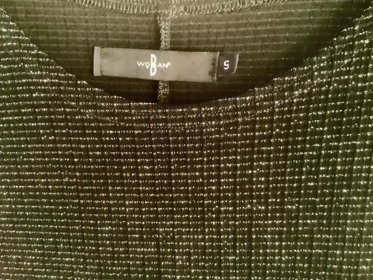 Billede 2 - Vintage lang top med metaltråde og foer.