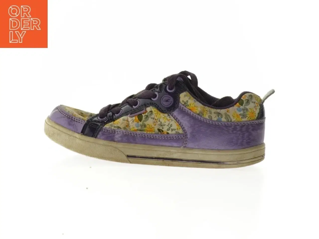 Billede 1 - Blomstrede lilla sneakers fra Osaga (str. Længde. 24 cm)