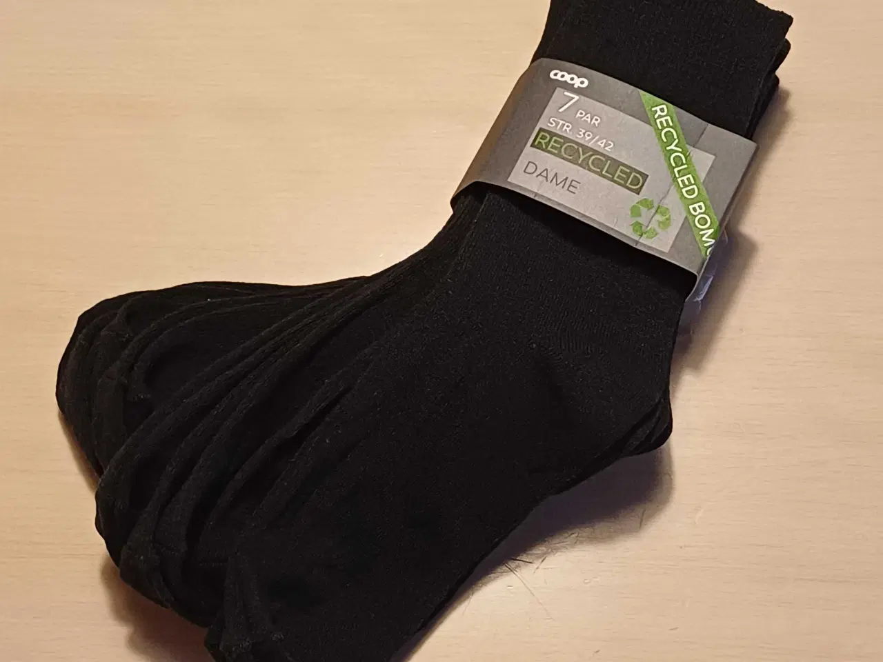 Billede 1 - Recycled Bomuld strømper str.39/42 ×7par 