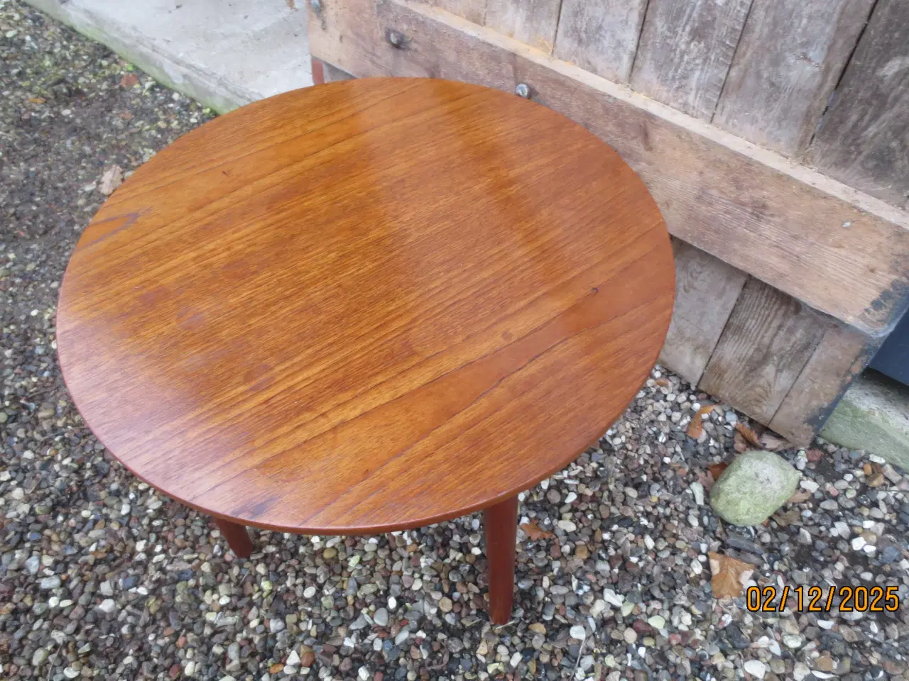 Billede 2 - 1 stl Rund Teak Sofabord/Sidebord