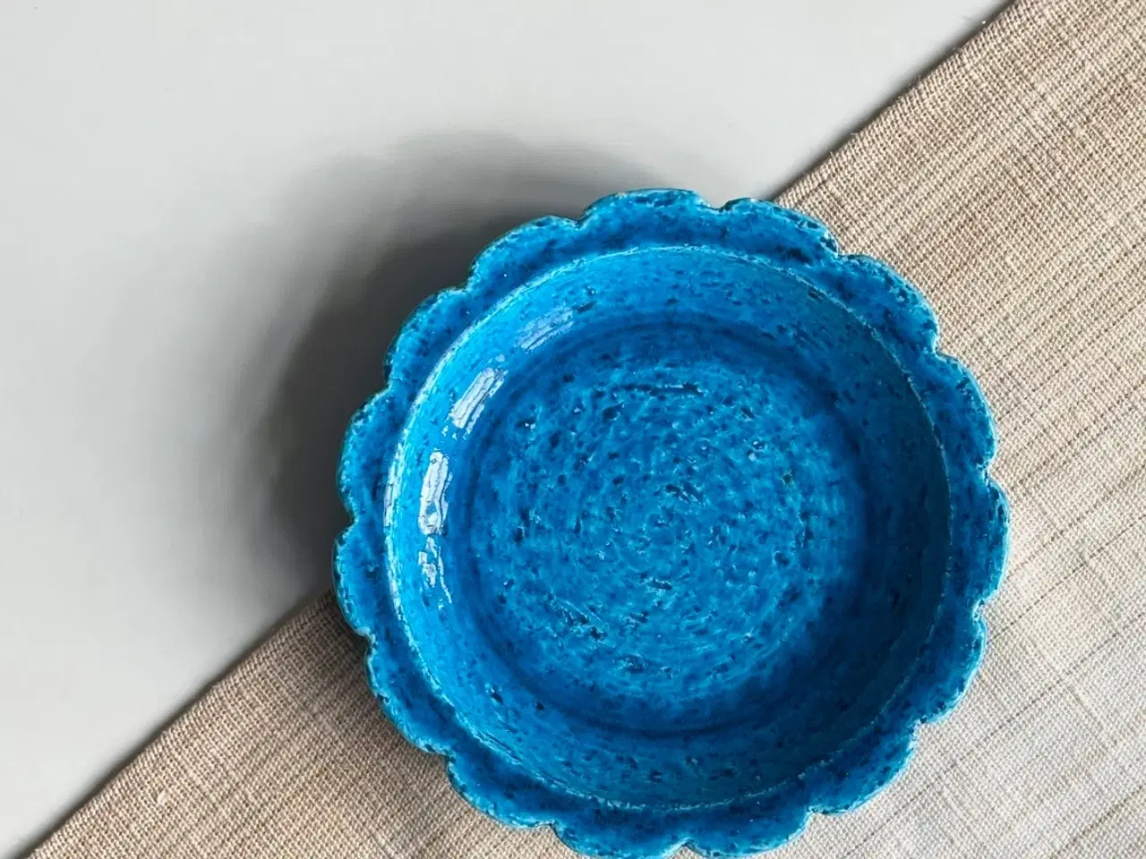 Billede 1 - Keramikfad, turkis glasur, NB