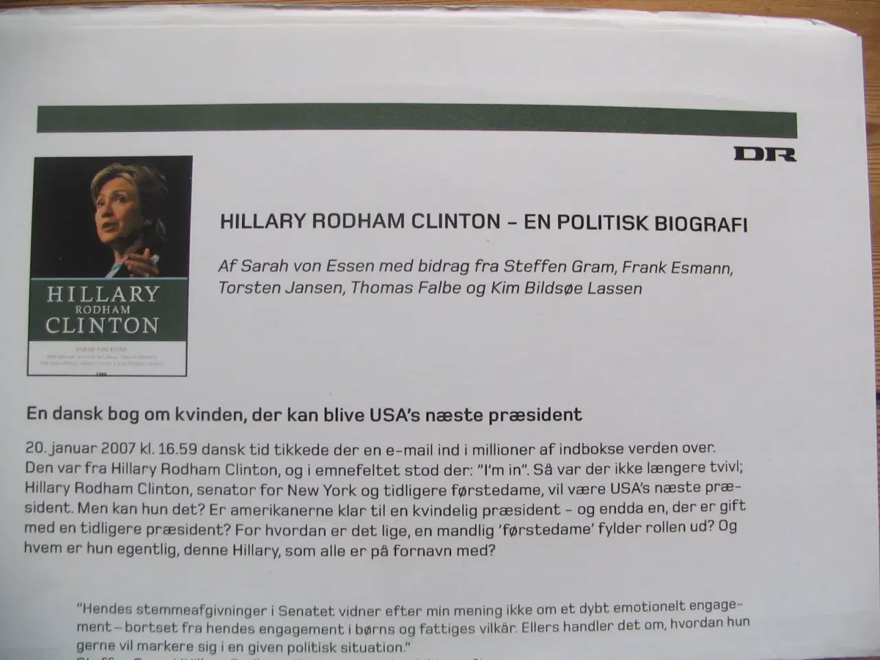 Billede 7 - Hillary Rodham Clinton - en politisk biografi