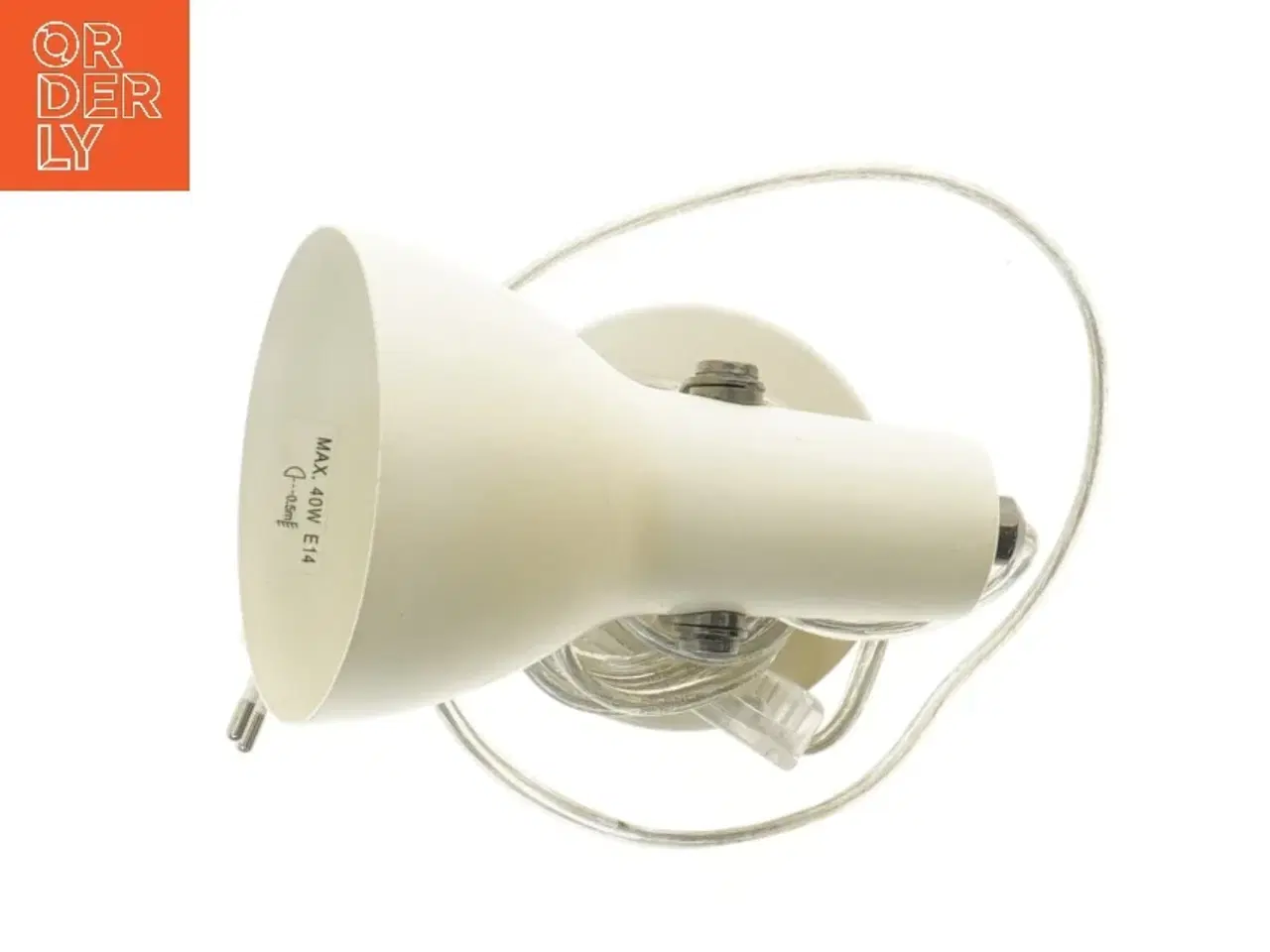 Billede 3 - Hvid bordlampe (str. 14x14 cm)