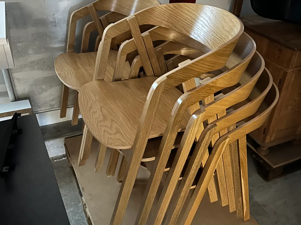 Billede 2 - Spise bordstole i Eg 