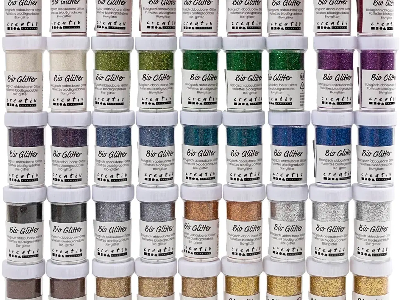 Billede 1 - Bionedbrydelig Bio-Glimmer, Ass. Farver, 46x27ml