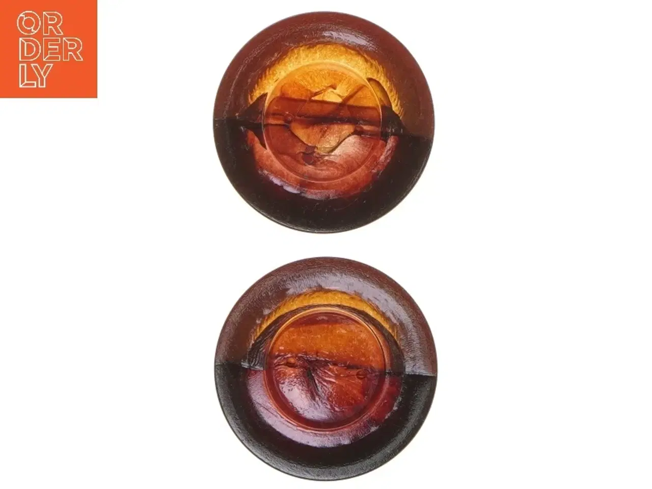 Billede 5 - Ravfarvede lysestager (str. Ø 7,7x3 cm)