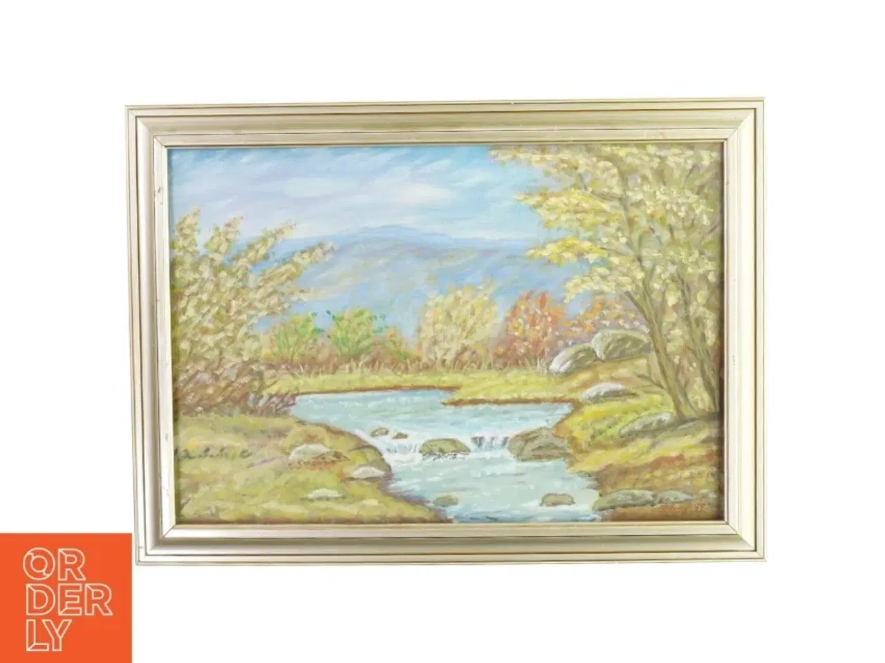 Billede 1 - Billedramme / maleri med billede fra Ukendt (str. LB:62,5x46cm)