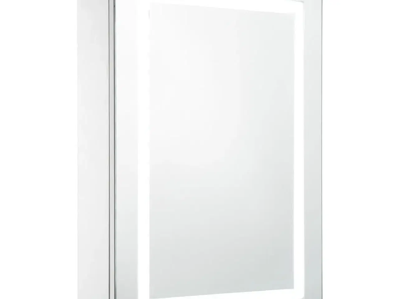 Billede 2 - Badeværelsesskab med spejl + LED-lys 50x13x70 cm