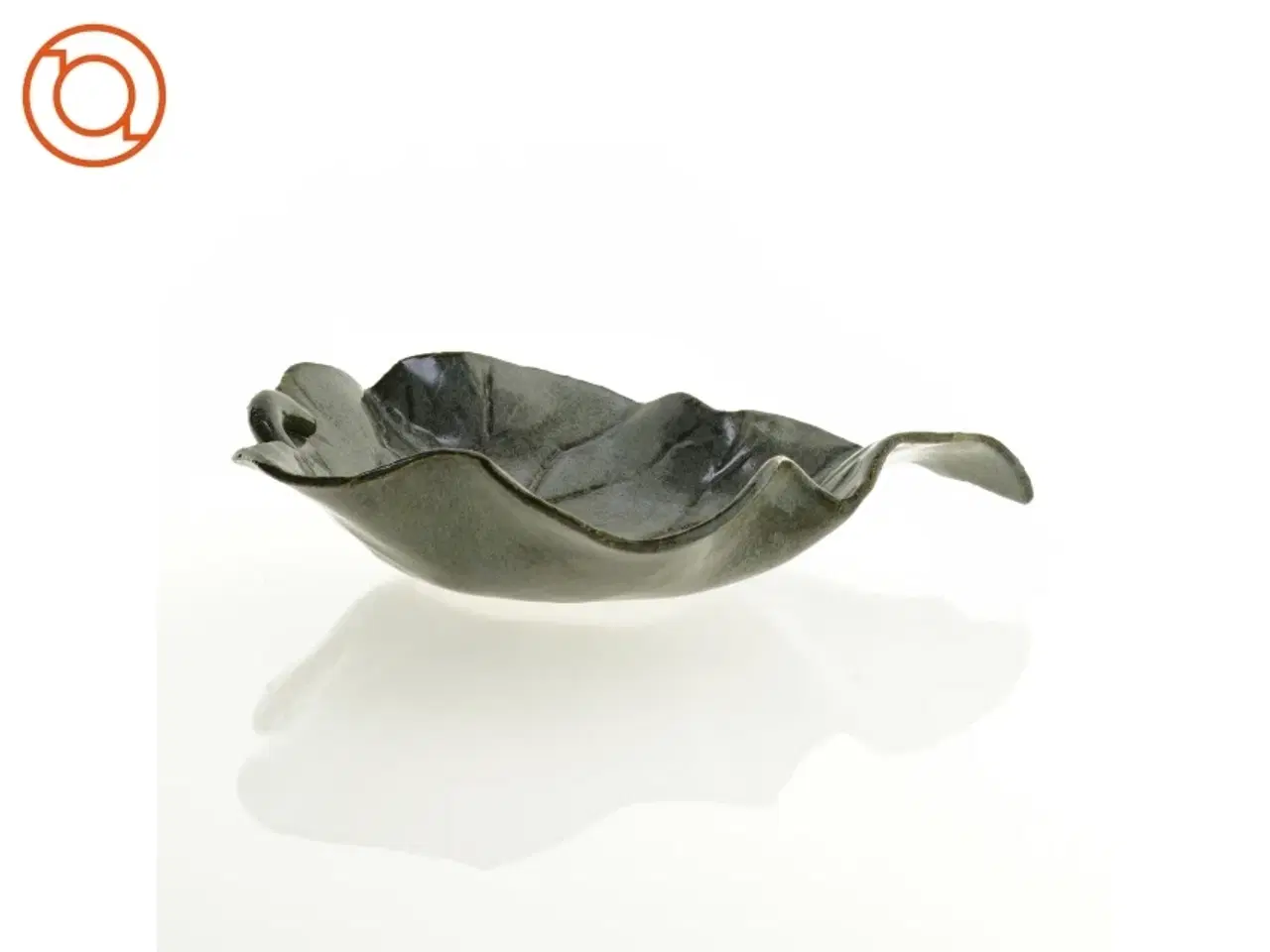 Billede 2 - Keramik fad i blad form (str. 23 x 20 cm)