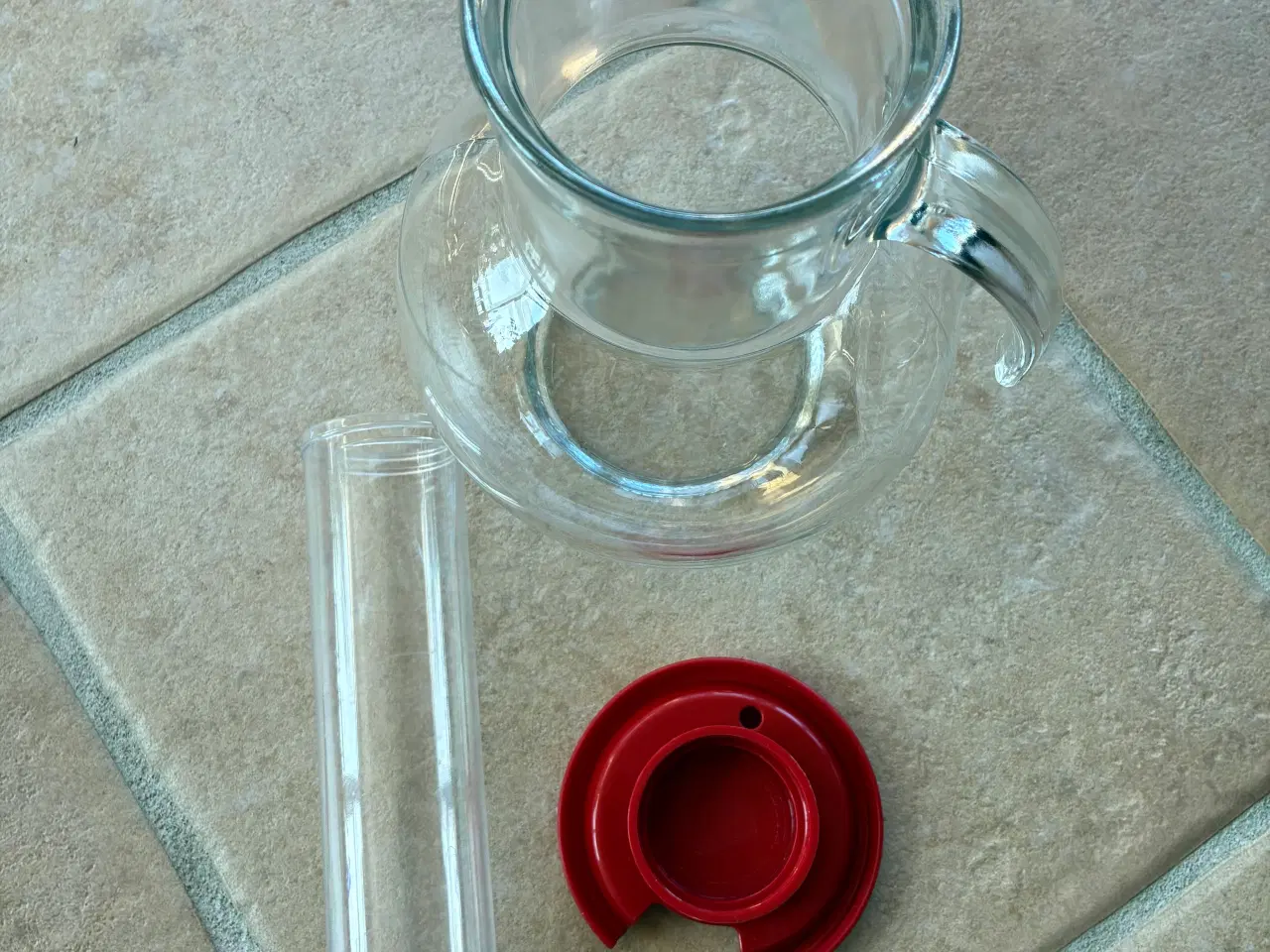 Billede 4 - Glas kande med indsats og låg