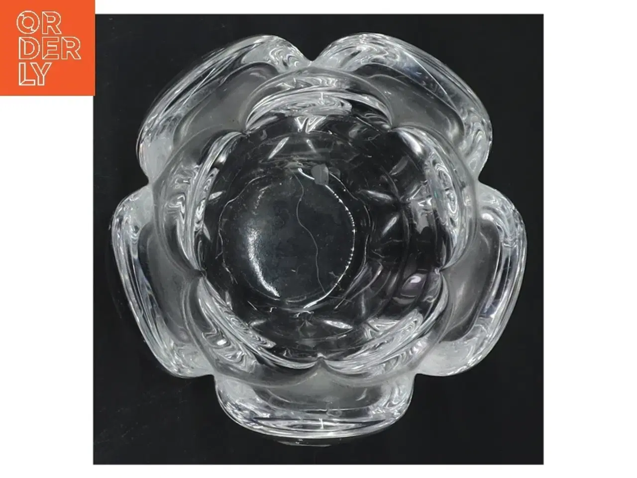 Billede 3 - Glas lysestage fra Royal Copenhagen (str. Ø 10 cm)