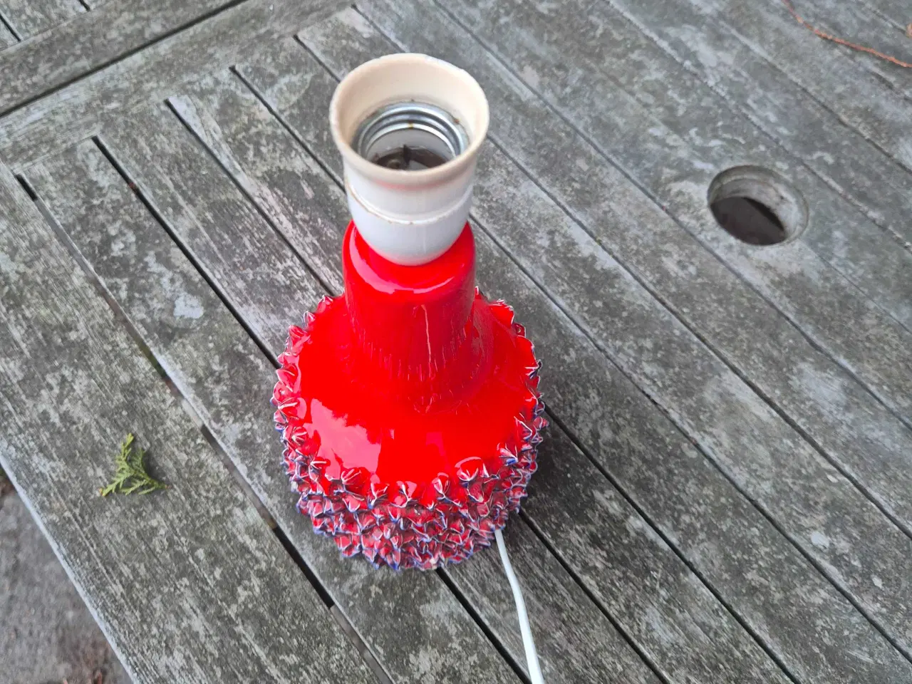 Billede 1 - Farverig bordlampe i keramik