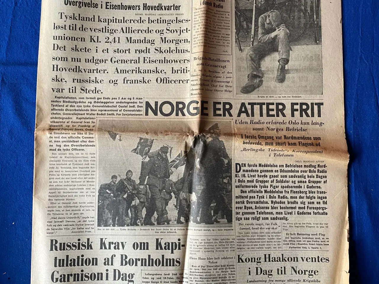 Billede 1 - Avis - Berlingske Tidende - 8. Maj 1945 - Seks Aars Krig er endt  ?