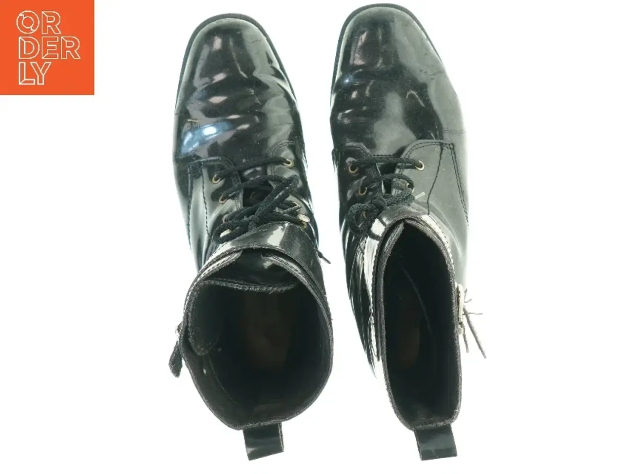 Billede 3 - Sorte snørestøvler med spænder (str. 39)