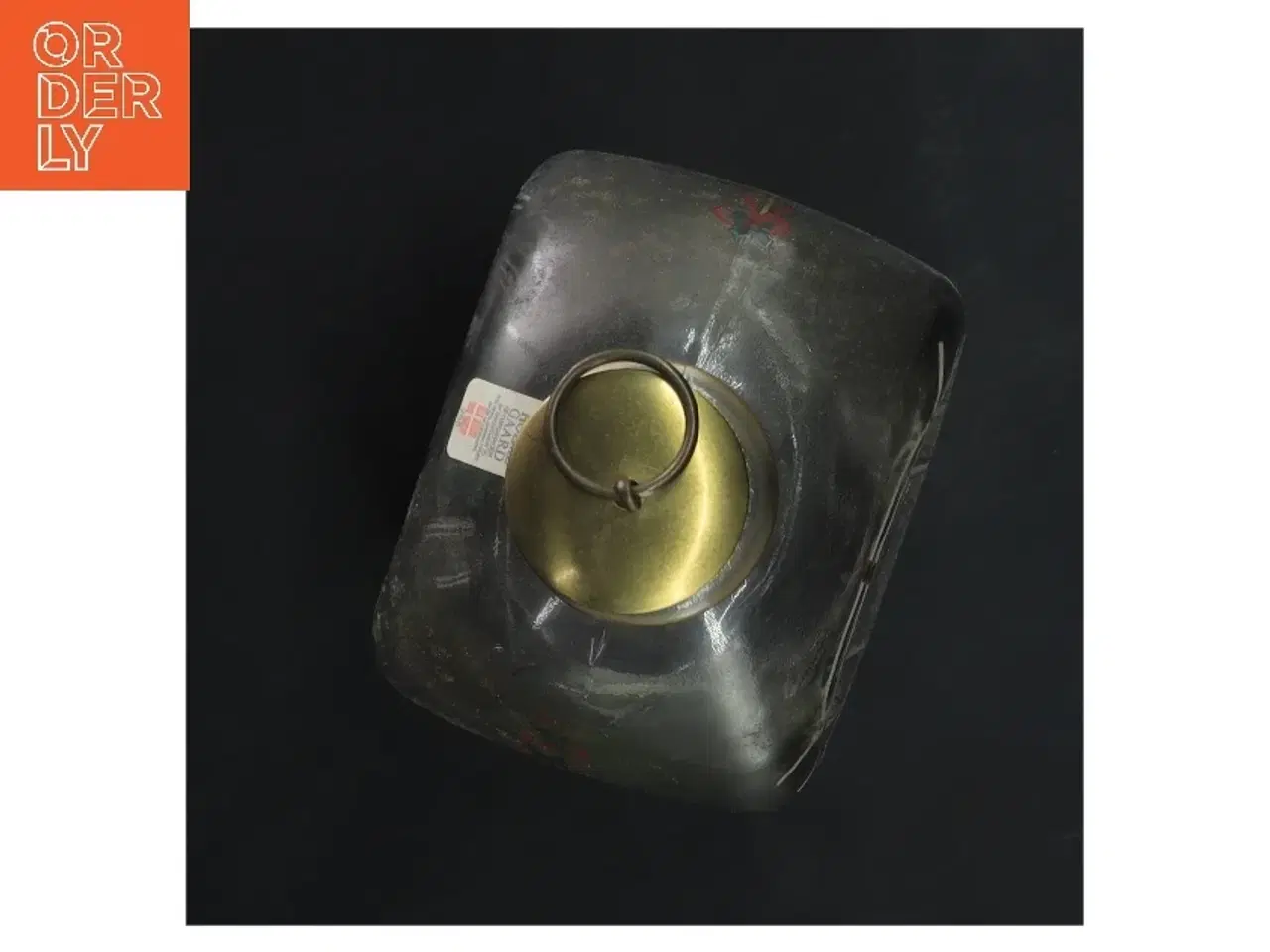 Billede 3 - Dekorativ flaske med julemotiv fra Holmegaard (str. 18x9x7 cm)