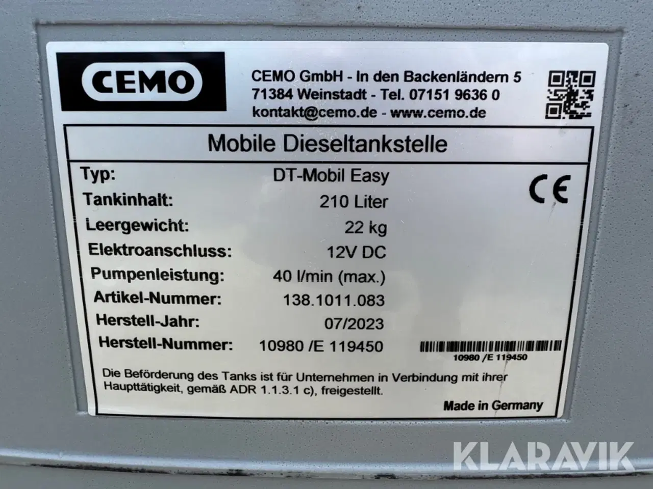 Billede 5 - Diesel Cemo DT-Mobil Easy