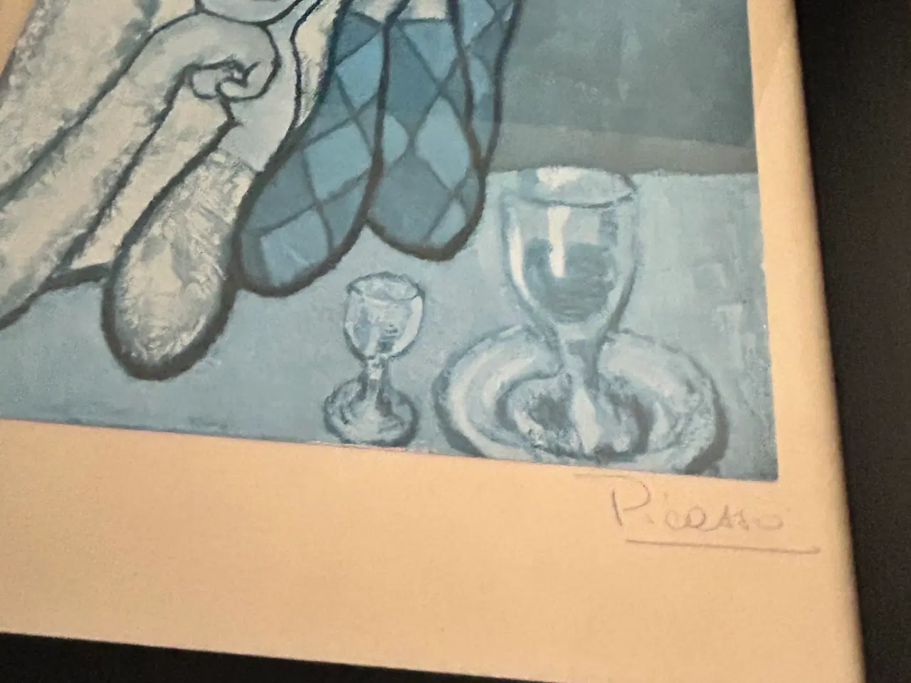 Billede 4 - Lille litografi med blyant signatur ( Picasso ) 
