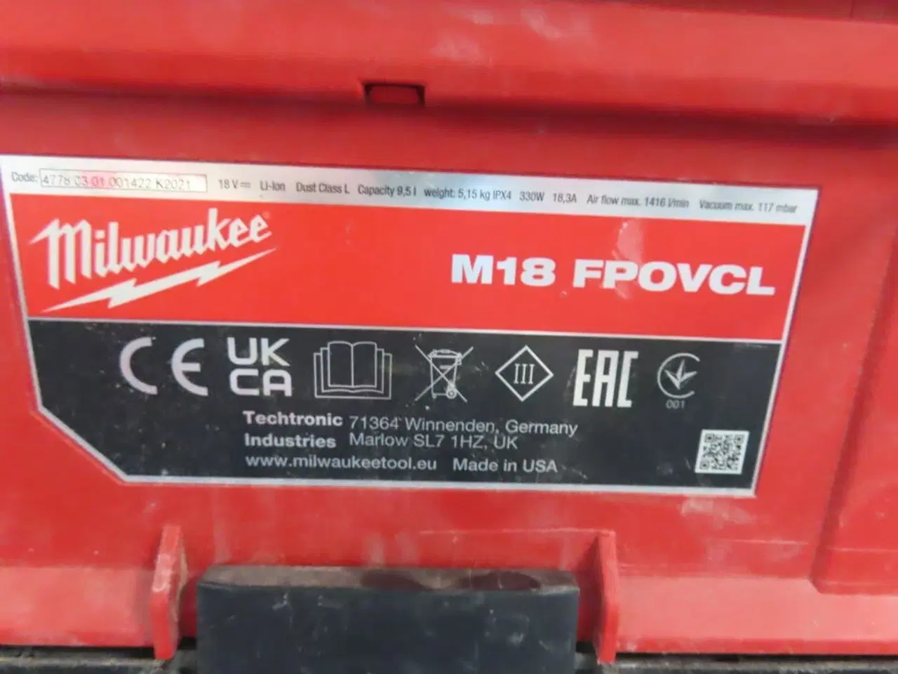 Billede 3 - Støvsuger MILWAUKEE M18 FPOVCL