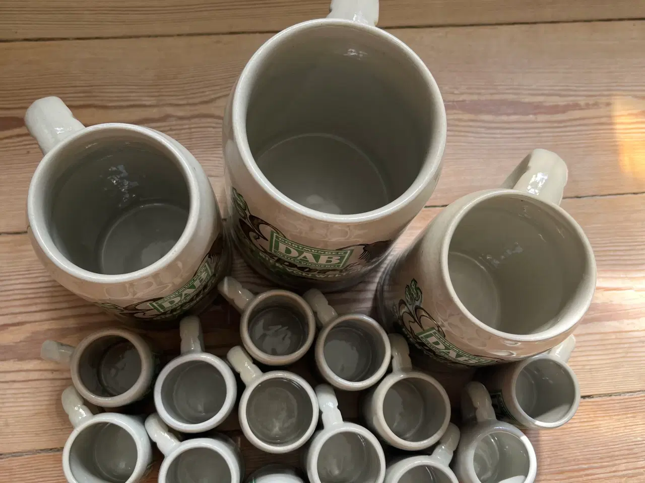 Billede 5 - DAB ølkrus og snapseglas porcelæn