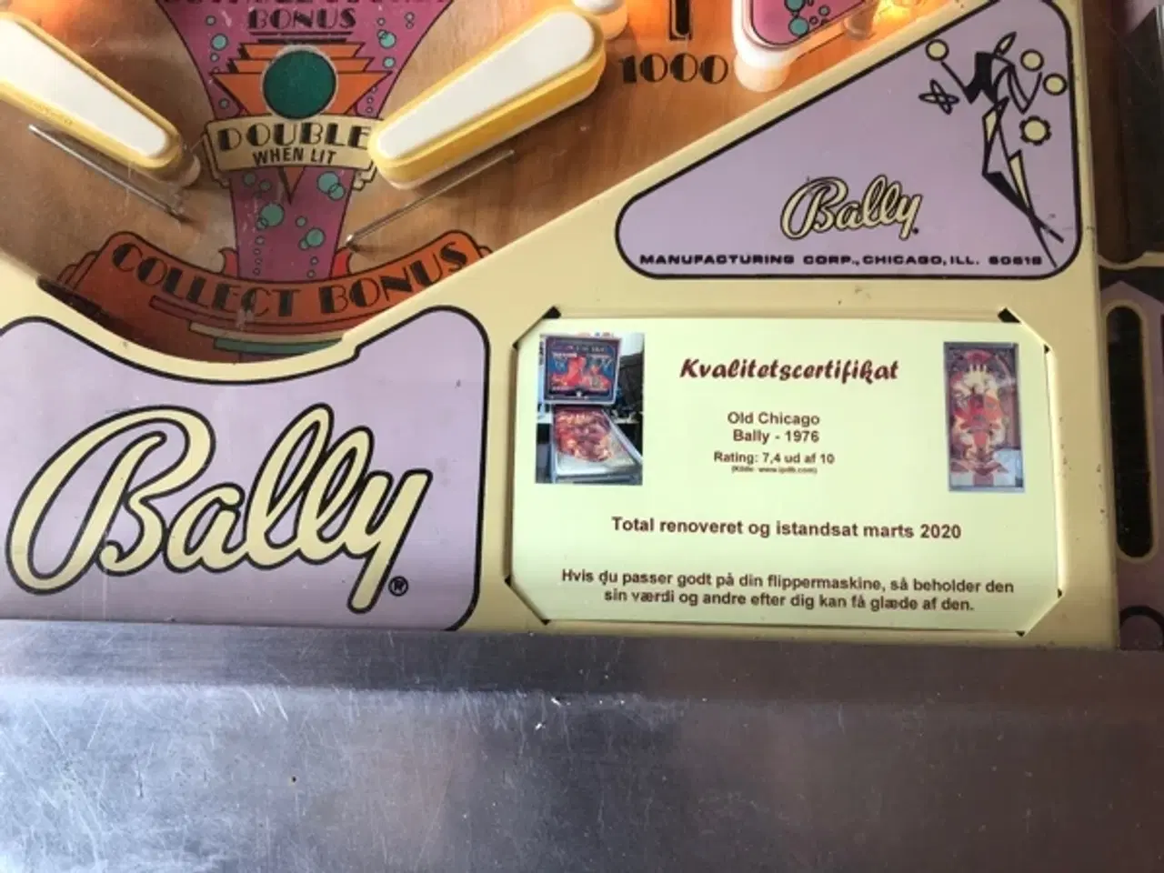 Billede 5 - Flippermaskine - Bally Old Chicago - 70'erne