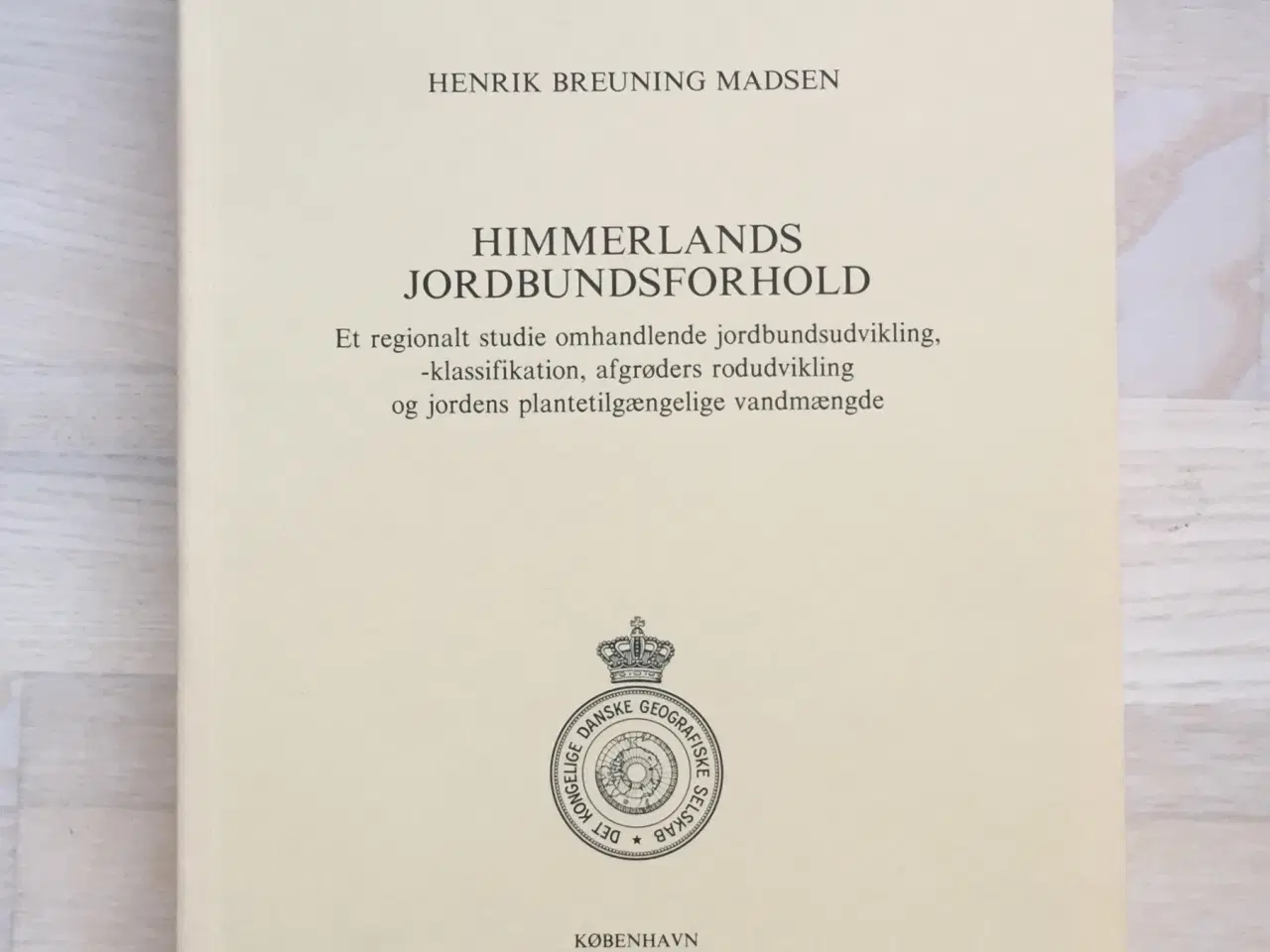 Billede 1 - H. Breuning Madsen: Himmerlands jordbundsforhold