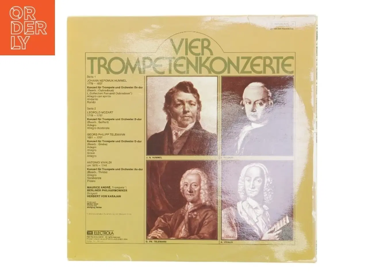 Billede 3 - LPer med trompetkoncerter af Vivaldi, Telemann, Mozart og Hummel