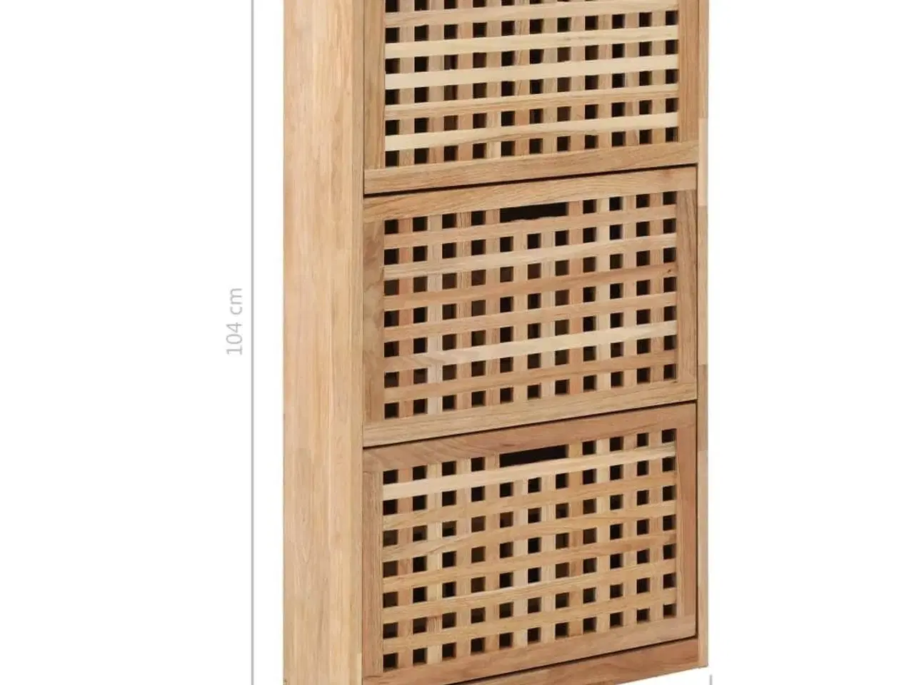 Billede 8 - Skoskab 55x20x104 cm massivt valnøddetræ