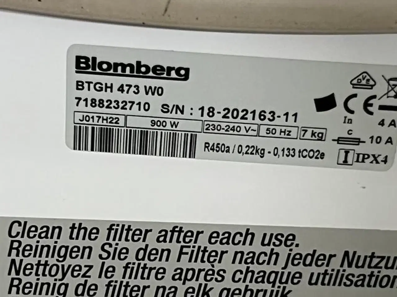 Billede 5 - Tørretumbler BLOMBERG BTGH473W2