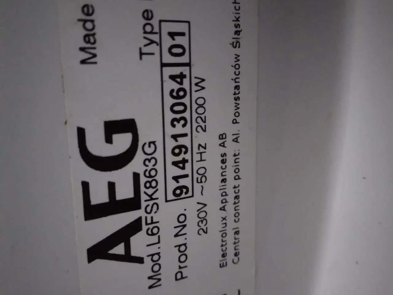 Billede 2 - Aeg vaskemaskine 6000 serien