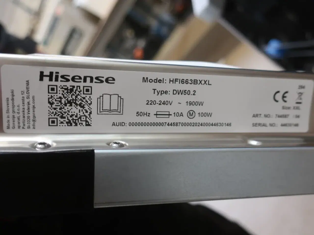 Billede 5 - Integreret opvaskemaskine HISENSE HF1663BXXL