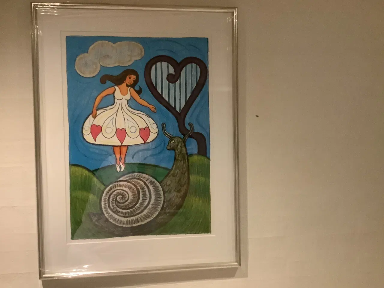 Billede 3 - Heerup Farvelitografi, “Danserinden og Sneglen” -