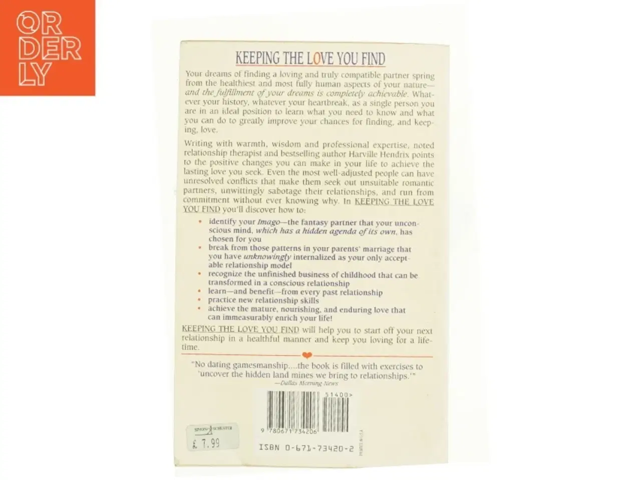 Billede 2 - Keeping the Love You Find af Ph.D. Harville Hendrix (Bog)