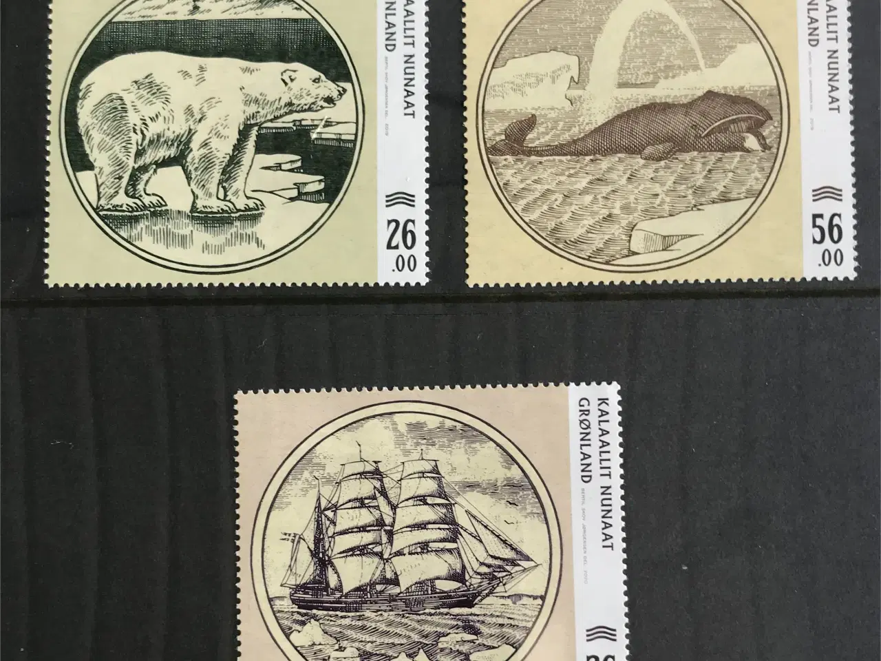 Billede 1 - Grønland, postfriske frimærker - Gl. pengesedler