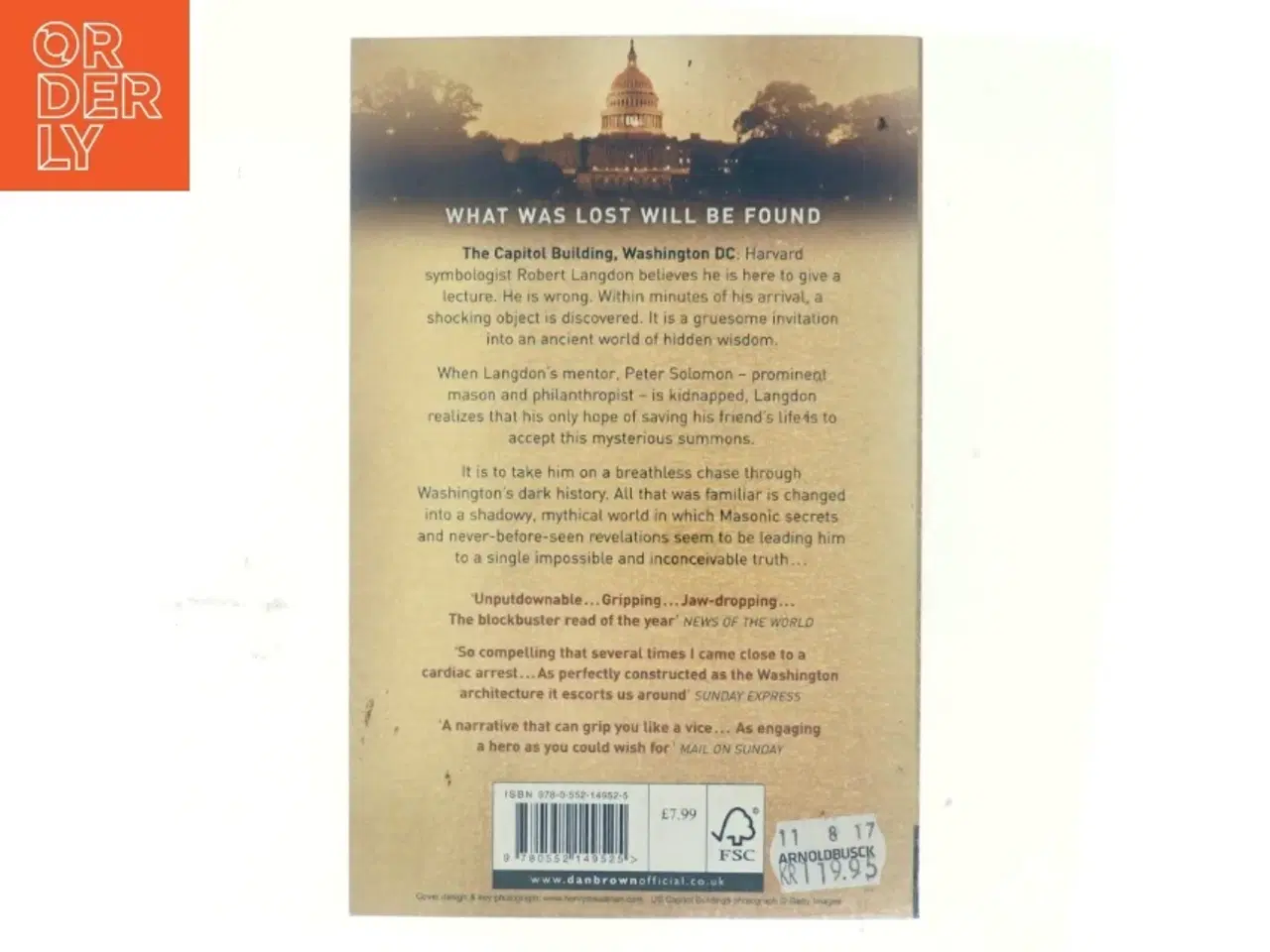 Billede 3 - The lost symbol af Dan Brown (Bog)