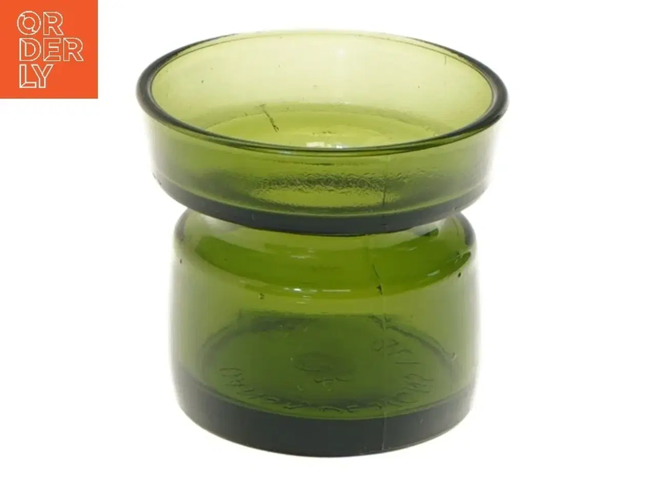 Billede 1 - Grøn glas vase (str. Ø 7,5 cm længde 6,5 cm)