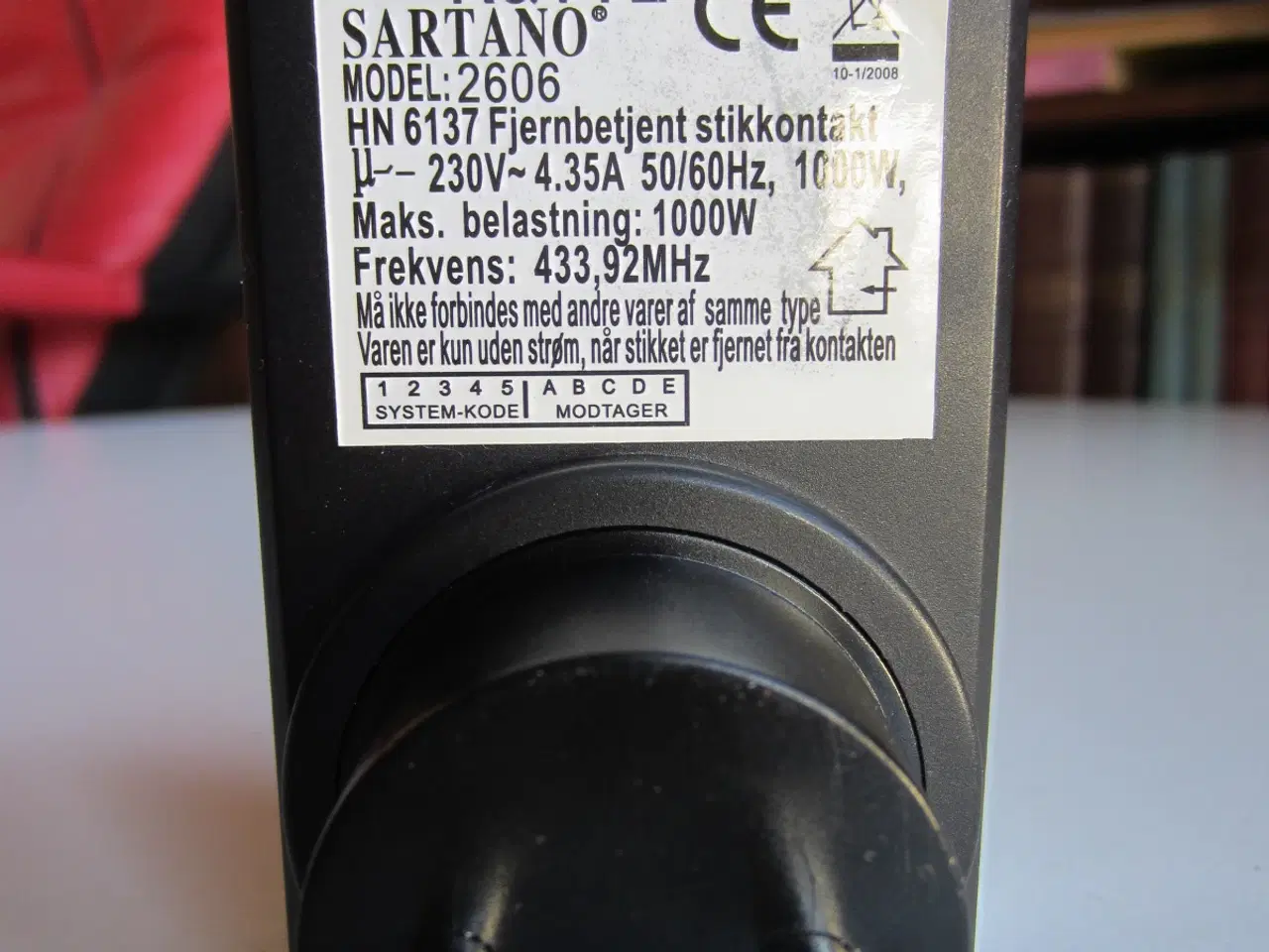 Billede 6 - Fjernbetjent stikkontakt Sartano MODEL 2606
