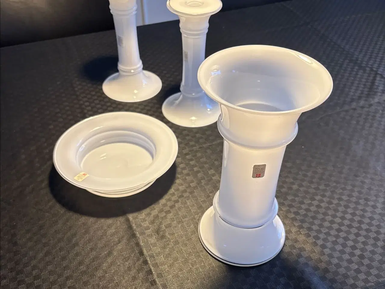 Billede 1 - Holmgaard vase, askebæger, 2 lysestager