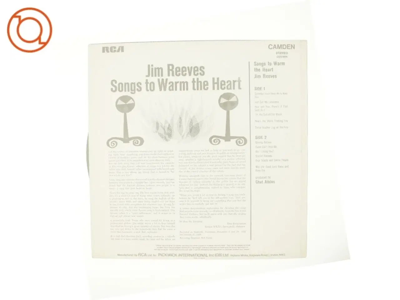 Billede 3 - songs to warm the heart af Jim Reeves