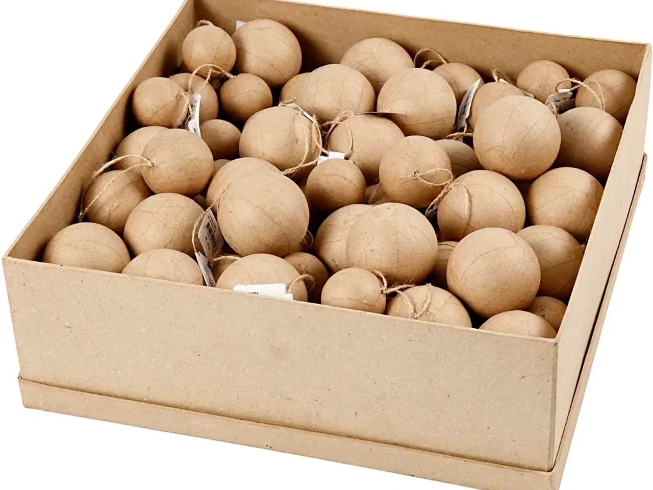 Billede 1 - Papmache Kugler - 3 Størrelser, 105 stk. i alt