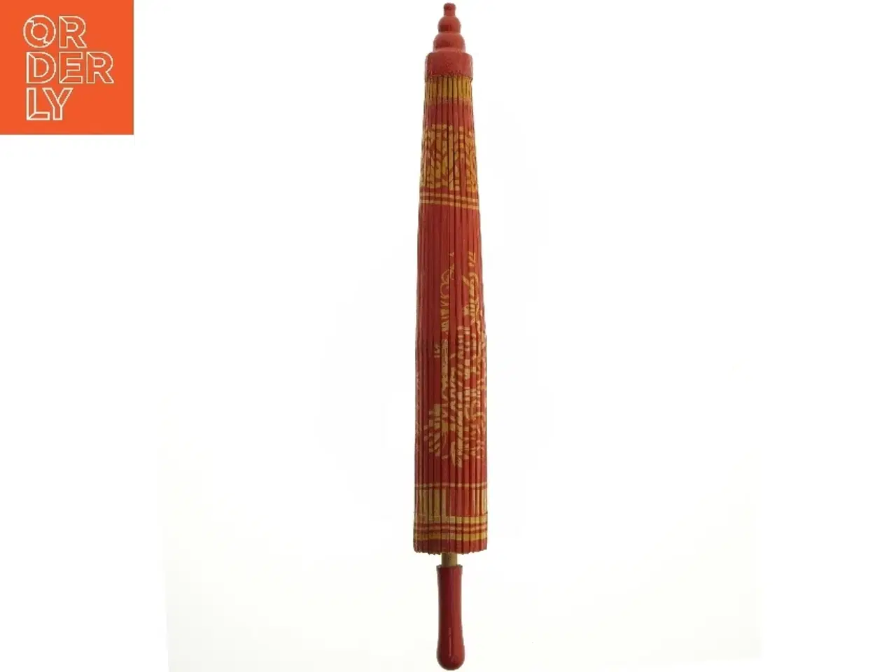 Billede 1 - Rød kinesisk dekorativ paraply (str. 58 cm)