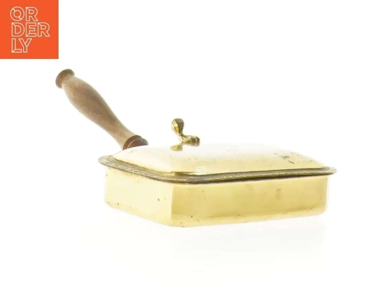 Billede 4 - Antik dåse med træhåndtag (str. 18 x 11 x 5 cm)