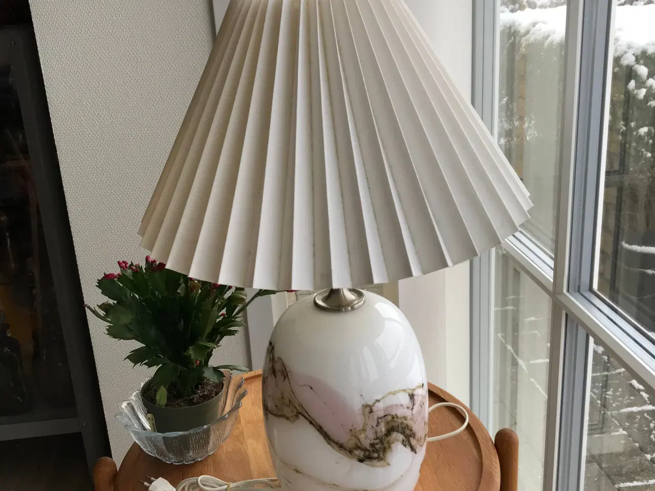 Billede 2 - Sakura bordlampe, Holmegaard  -  stor oval rosa