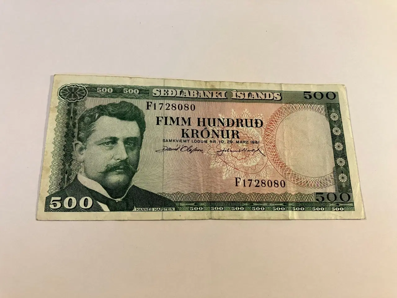 Billede 1 - 500 Kronur Iceland 1961