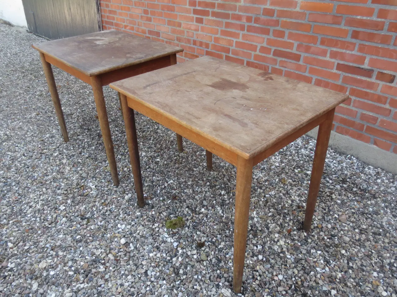 Billede 1 - 2 stk Teak spiseborde 80-60 cm 