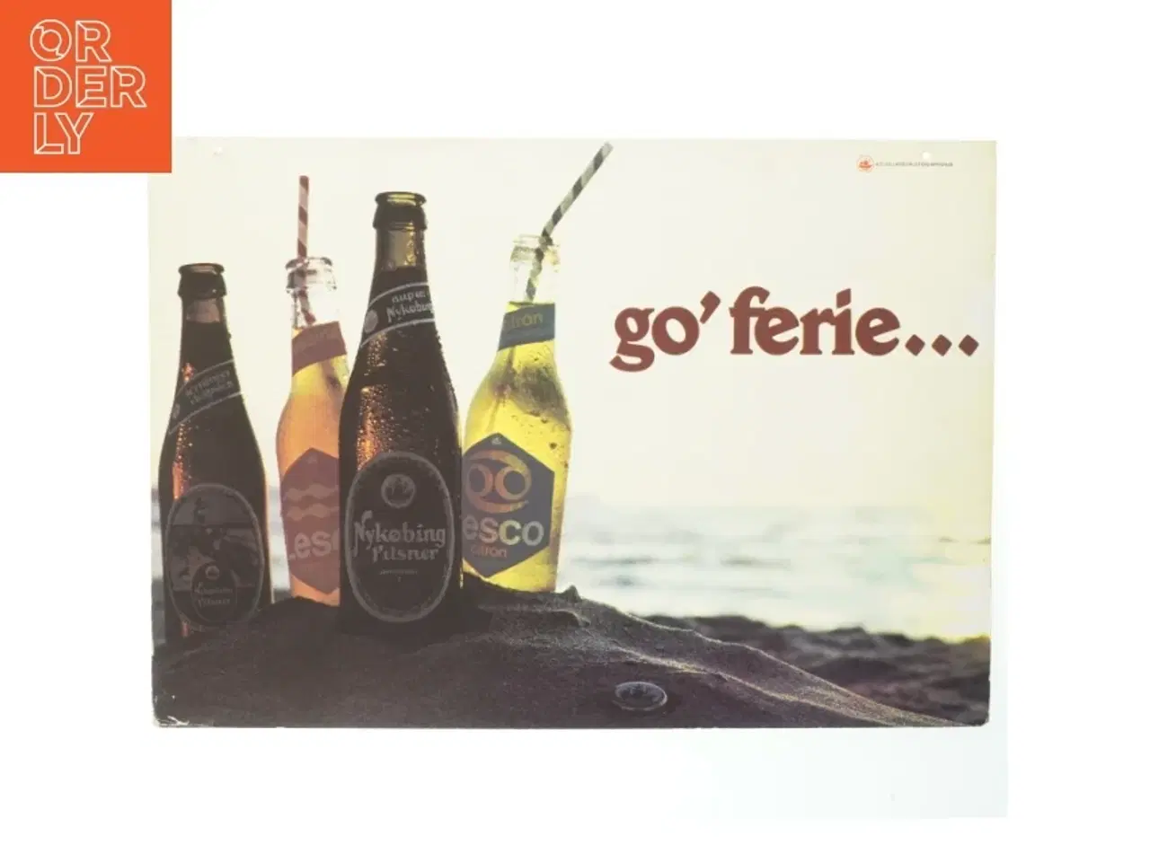 Billede 2 - Vintage Reklameplakat med ølflasker (str. 60x42 cm)