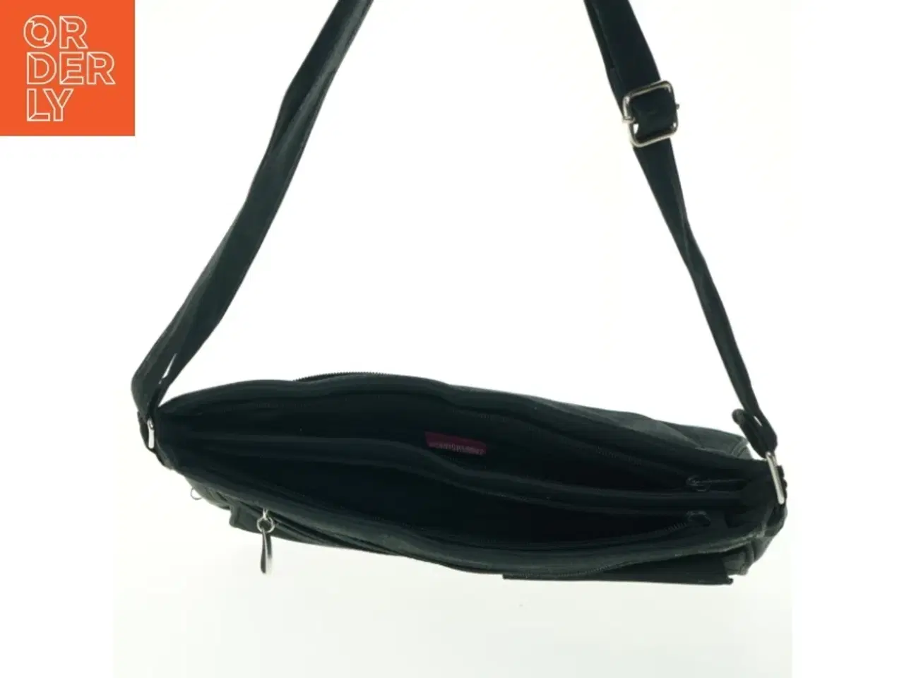 Billede 3 - Sort skuldertaske fra Dennis Parrot (str. 34x26x10 cm)