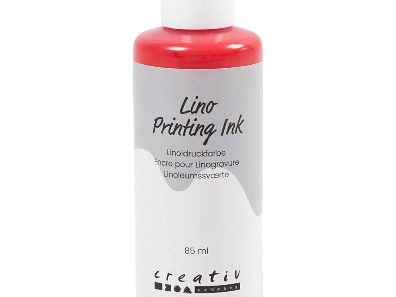 Billede 1 - Rød Linoleumssværte, 85ml - Vandsbaseret Kvalitet